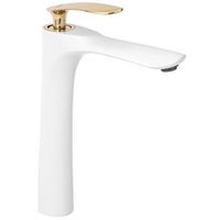 grifo de lavabo rea orbit white gold high