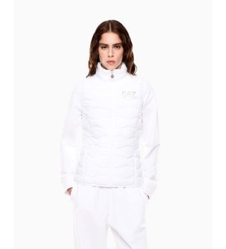 EA7 para mujer. 8NTQ08_TNF8Z Chaleco Core blanco (XS), Casual, Poliéster