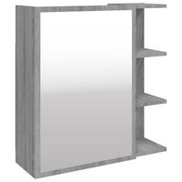 armario y espejo bano  mueble de bano contrachapada gris sonoma 625x205x64 cm