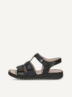 caprice heeled sandal black made of leather without heel size 36