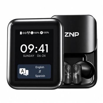 ZNP N07 IA Traducción de cabeza auricular inalámbrico Bluetooth 6.0 con pantalla táctil, altavoz de 13 mm, Cancelación d