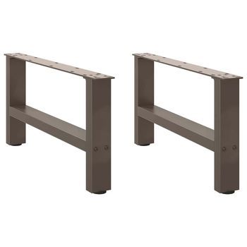 Patas Para Mesa De Centro De Acero Natural (2 Unidades, 70 X 30-31 Cm) Vidaxl
