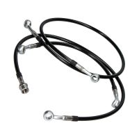 kit latiguillos de freno metalicos moto guzzi v 35 iii completo negro