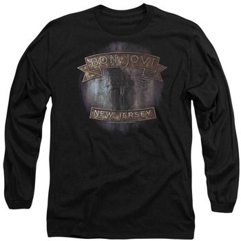 Bon Jovi Camiseta manga larga New Jersey para hombre