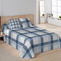 colcha bouti escoces azul-blanco cama 180