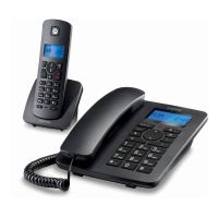 motorola c4201 combo telefono fijo  inalambrico detc negros