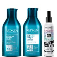 redken extreme length shampoo conditioner and one united hair bundle