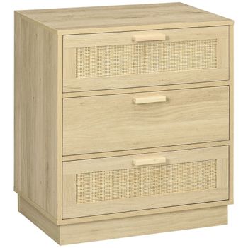 Cómoda con cajones 60x38x69 cm madera natural