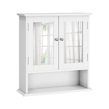 Armario De Baño Con Espejo De Mdf Lacado, Marca Genérica, 54 × 19,8 × 60 Cm – Blanco