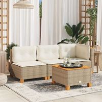 sofa de jardin de 3 plazas  sofa de salon  sofa de descanso con cojines ratan sintetico beige cfw98907