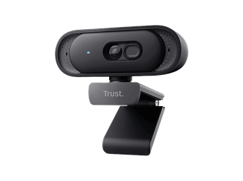 Webcam - Trust Tomar QHD 2K, 2560 x 1440 Píxeles, Micrófono, Obturador de privacidad, Negro