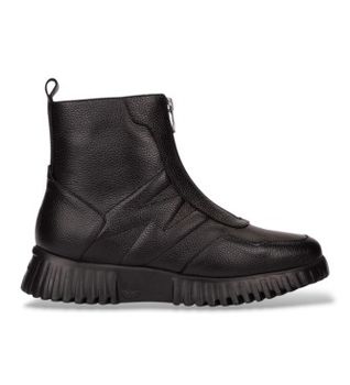 Wonders para mujer. A-4425 Botines de Piel Wild negro (39), Plano, Cremallera, Casual