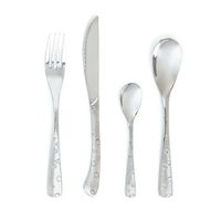 set 24 cubiertos inox  amefa flocon - acero no apto microondas