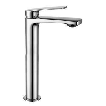 Kibath Grifo De Lavabo Alto Monomando Tre Acabado Cromo Brillo Fabricado En Latón