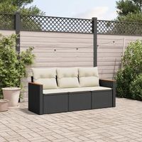 conjunto de sofas de jardin con cojines 3 uds  mueble jardin mesa y sillas ratan sintetico negro cfw763798