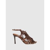 kg by kurt geiger sandalias sandalia frynge sandal 90 marron para mujer