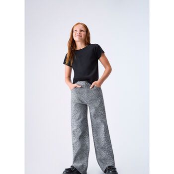 Liu Jo Pantalones Pantalón animal con strass para niña