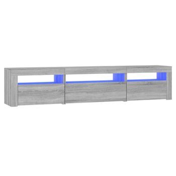 Mueble De Tv Con Luces Led Gris Sonoma 195x35x40 Cm Vidaxl