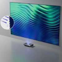 incluir pantalla de 100 proyector casiris a6 4k triple ust con pantalla de cuadricula negra de 100 tiro ultra cort