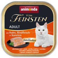 animonda vom feinsten adult con relleno delicioso 36 x 100 g - pack ahorro - pollo vacuno y zanahorias