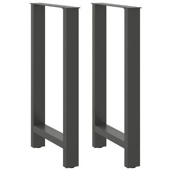 Patas Para Mesa De Bar Antracita 2 Unidades 50x(90-91) Cm Acero Vidaxl