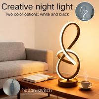 lampara de escritorio led moderna y elegante con usb - lampara de mesa de noche regulable diseno de lineas unicas adecuada para dormitorios salas de estar