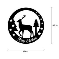decoracion pared de metal xmasblack-32 negro 60x60 cm