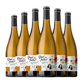 Vino Blanco Qué No Falte! Rueda Joven 75 Cl 13% Vol. (pack De 6 Unidades)