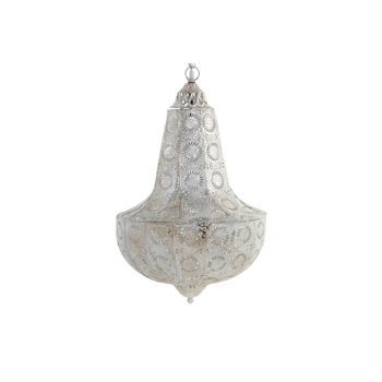 Lampara Techo Metal 34x55 Etnica Blanco