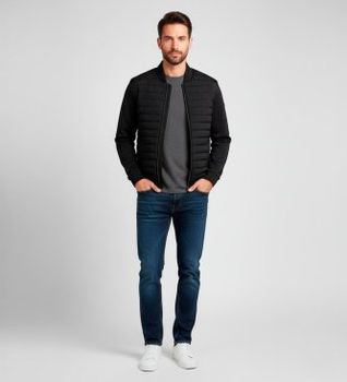 Michael Kors para hombre. MC62244 Abrigo Thurso Mixedmedia Dressy azul (S), Casual, Nylon