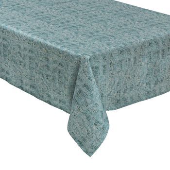 Mantel Nuance 140x360cm Verde Y Plata