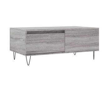 Mesa de café - mesa de centro madera contrachapada gris sonoma 90x50x36,5 cm
