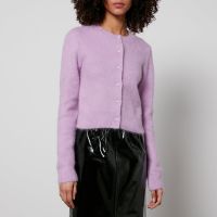 maison margiela brushed wool-blend cardigan - s