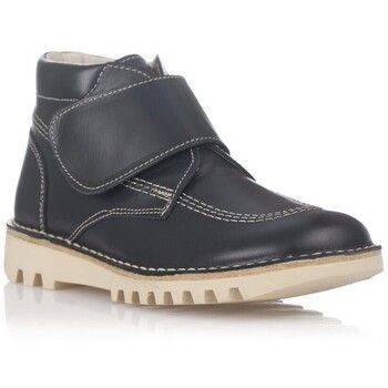 Janross Botines Bota de piel con velcro para niño