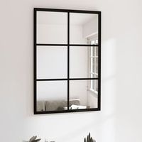 espejo de paredespejo de bano metal negro 60x40 cm cfw734350