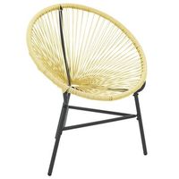 silla redonda acapulco ratan sintetico beige