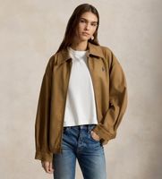 polo ralph lauren para mujer 211a96311003 cortavientos de algodon oversize marron m casual