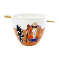 set bol para ramen con palillos maestro roshi dragon ball z 473 mls