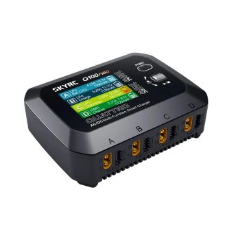 SKYRC Q100neo Cargador de Balanza Inteligente Multifunción de Salida Cuádruple AC/DC AC 100W DC 240W Pantalla de 2.8 Pul