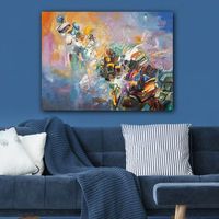 pintura decorativa lienzo 109977234270100 multicolor 70x100 cm
