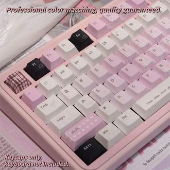 Nuevas teclas PBT de 120 teclas, juego de teclas PBT con perfil Cherry, sublimación de tinta en 5 lados, antideslumbrantes, compatibles con teclados 61-108