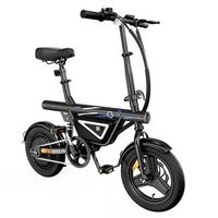 bicicleta electrica plegable iscooter eb1s de 14 y 250 w con aplicacion color negro