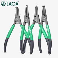laoa 1 pieza alicates de clip alicates de retencion de anillo de sujecion de eje herramienta especializada cr-ni de 7 para montaje de anillos de resorte interiores y exteriores