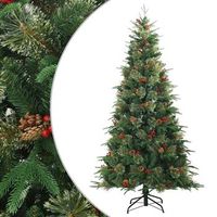 arbol de navidad  decoraciones de navidad artificial con ramas articuladas verde 210 cm