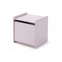 vipack kiddy mesa de noche infantil madera lacada 1 puerta l 40 cm rosa antigua