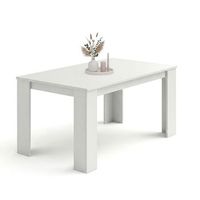 mesa de comedor fija 140x80 cm naya blanco artik blanco mate 140 x 75 x 80 cm