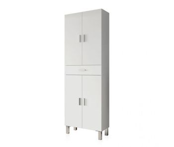 Columna de baño de 4 puertas y 1 cajón en blanco brillo 182x60 cm dolce blanco brillo 60 x 182 x 29 cm