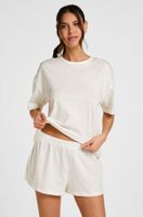 hunkemoller juego de pijama de algodon blanco