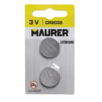 Maurer Pack 2 Pilas de Botón Litio CR2032 3V