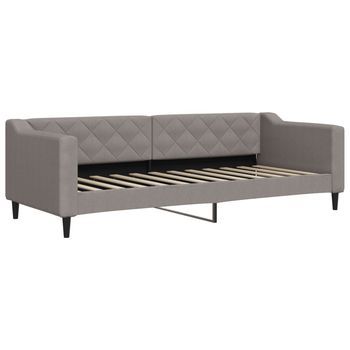 Sofá Cama | Cama Para Adulto | Sofá Convertible Sin Colchón Tela Gris Taupe 80x200 Cm
